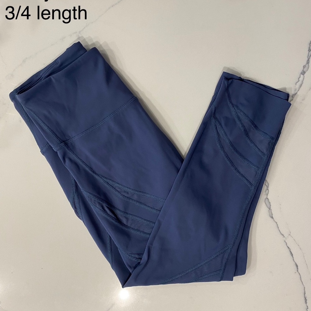 Dusty Blue 3/4 length leggings
